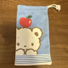 ［美品］familiar ファミリア携帯用ミニ巾着ポーチ