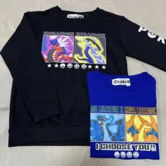 ポケモン 裏毛 トレーナー 半袖 Tシャツ 120cm ミライドン リザードンのサムネイル