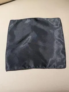 ブラック サテン ポケットチーフ　結婚式