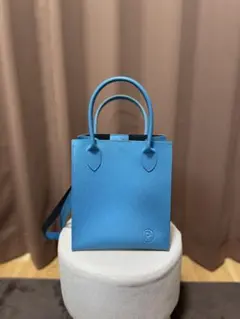 【極美品】goodpi スクエアバッグ　ターコイズブルー