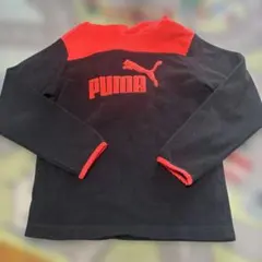 PUMA パーカー 黒 オレンジ140