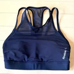 Reebok スポーツブラ トレーニング スポブラ　黒　メッシュ　XSのサムネイル