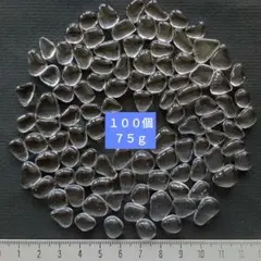 ガラスナギット。クリアガラスナギット。１００個。７５ｇ。１０～１５,２㎜位(長