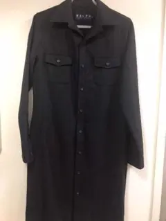 【美品 】ポロ ラルフローレン・シャツワンピース ウール ストレッチ素材