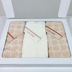 新品　美品　CELINE セリーヌ　マカダム　トリオンフ　総柄フェイスタオル3枚