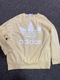 adidasアディダスオリジナルスビッグロゴオーバーサイズスウェット黄色