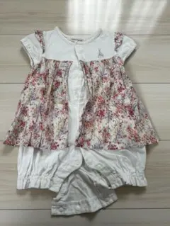 【キリンのソフィー】 半袖ロンパース 80