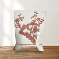 梅の花デザイン陶器植木鉢