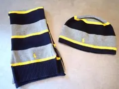 RALPH LAURENラルフローレン 美品 マフラー&ビーニーセット 正規品