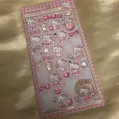 ボンボンドロップシールハローキティ 立体シール ピンク