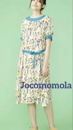 Jocomomola ホコモモラ　 水鳥　花　ウエストマーク　ワンピース