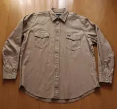 Wrangler ラングラー ウエスタンシャツ XL ビッグシルエット ベージュ