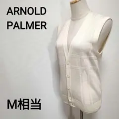 【ARNOLD PALMER】ラインデザインニットベスト　M相当　1523