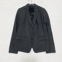 【ユニクロ】ストレッチテーラードジャケット ピンストライプ 裏地付き M