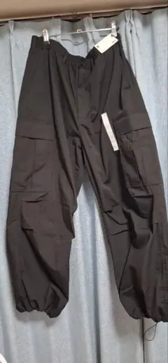 GU スーパーワイドカーゴパンツ XL ブラック