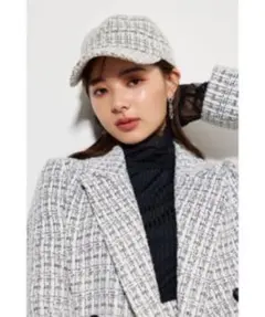 riendaラメツイードキャップ