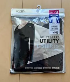 IGNIO ブラック Ｕ首 接触冷感 Tシャツ S 長袖のサムネイル