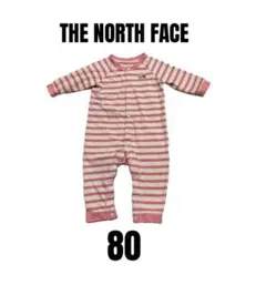 【THE NORTH FACE 】カバーオール　ロンパース　ボーダー　80