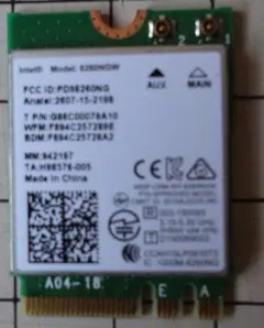 Intel 8260NGW Wi-Fi/Bluetooth モジュール 2230