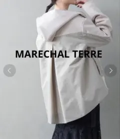 マルシャルテル　バックタックパーカーブルゾン　コンビネーションフードパーカー