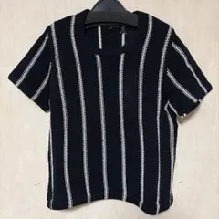 theory半袖ニット　ネイビー✖️ベージュS新品未使用タグ付き