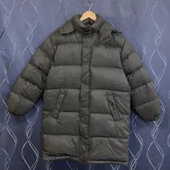 【 希少 】オールド ユニクロ  ロング ダウン コート 肉厚 防寒着 M 茶色