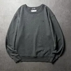 Champion ワンポイント刺繍　シンプル　ストリート　ダークグレ　M