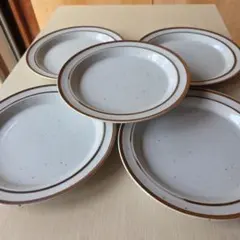 ストーンウェア　美濃焼き5枚　新品未使用品のサムネイル