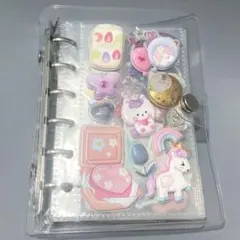透明シール帳【完成品】A76穴バインダー 透明リフィル·海外製シールがメインです