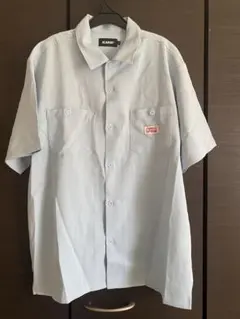 XLARGE 半袖シャツ Lサイズ ライトブルー バックプリント