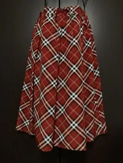 BURBERRY BLUE LABEL プリーツ チェック スカート 36赤 - メルカリ