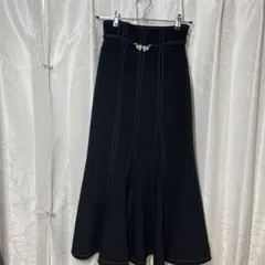 アンドクチュール　マーメイドスカート　ブラック　ベルト付き　ロングスカートのサムネイル
