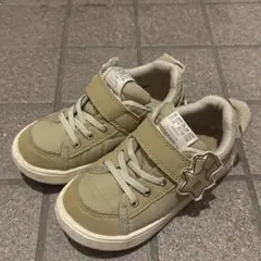 イフミー　IFME ベージュ キッズ スニーカー 星　スターモチーフ　17.5