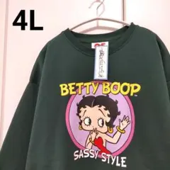 新品　ベティ・ブープ　裏起毛トレーナー【4L】レディース　ベティー　大きいサイズ