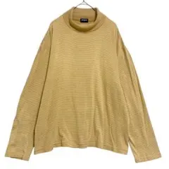 UNIQLO ユニクロ　タートルネック ボーダー 長袖カットソー　L