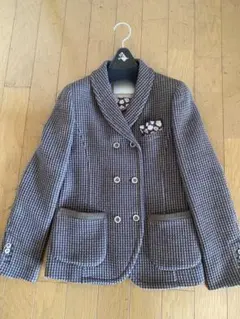 ブラウン系 ダブルブレストジャケット サイズ40