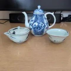 アンティーク　煎茶器３点セット　急須　宝瓶　湯冷まし　茶道具