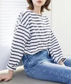 IENA AURALEE/オーラリー IENA 別注バスクワイドカットソーのサムネイル