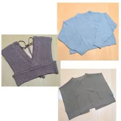 ニットトップス3枚セット