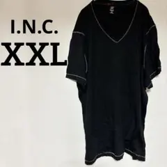 値下げ歓迎✨ I.N.C. 【XXL】 ブラック Vネック Tシャツ 夏