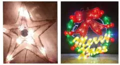 美品　クリスマスイルミネーション　2点セット　屋内/屋外