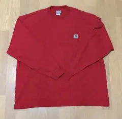 Carhartt レッド 長袖カットソー