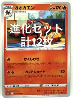 【SALE】ポケモンカード ニャビー ニャヒート ガオガエン 進化セット12枚