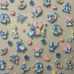 ネイルシール 5D3D立体 スティッチ エンジェル ディズニー キャラクター