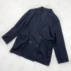 ジャーナルスタンダードレリューム　リネン テーラードジャケット　ダブル　38 紺