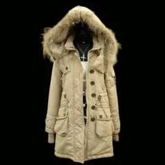 平成ギャル y2k グランジ ミリタリー　リアルファー モッズコート