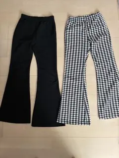フレアパンツ 2枚セット
