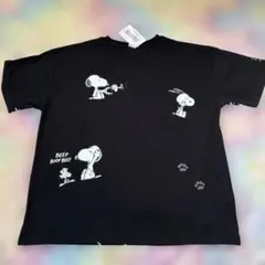 PEANUTS スヌーピー 半袖Tシャツ ブラックのサムネイル
