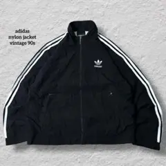 アディダスオリジナルスナイロンジャケット90sブラックvintage古着超激レア