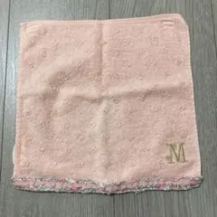 AfternoonTeaピンク 花柄 タオルハンカチ M刺繍